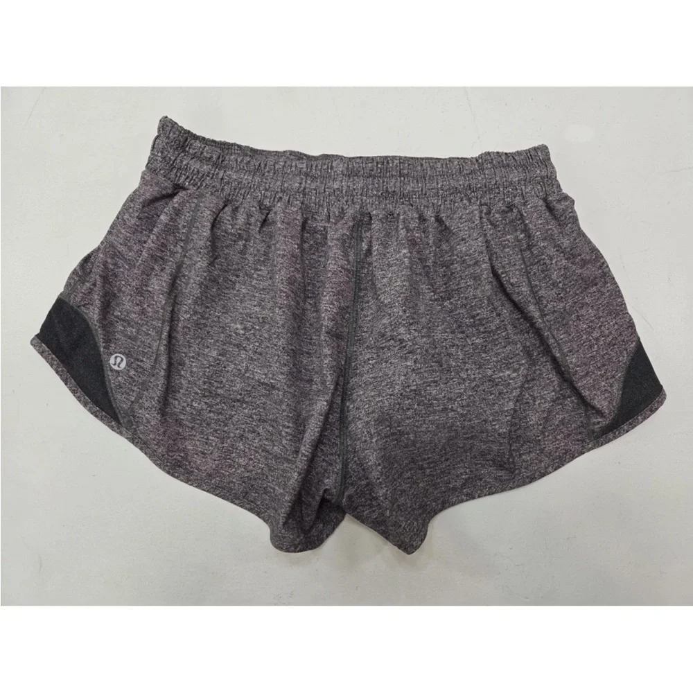 Lululemon Hotty Hot Short II 2.5" Heather Lux Multi Black Gray Reflect Size 8 - Picture 2 of 9